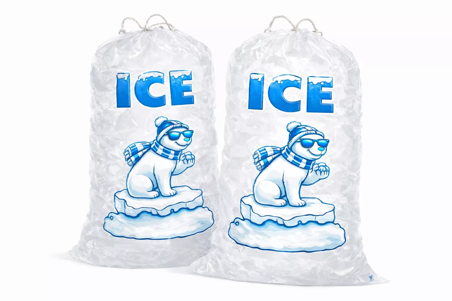 10 lb. Drawstring Ice Bags - 500 Count