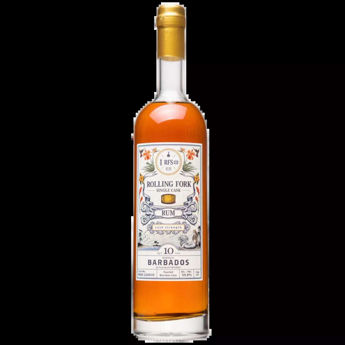 10-Year Single-Cask Rum Distilled in Barbados