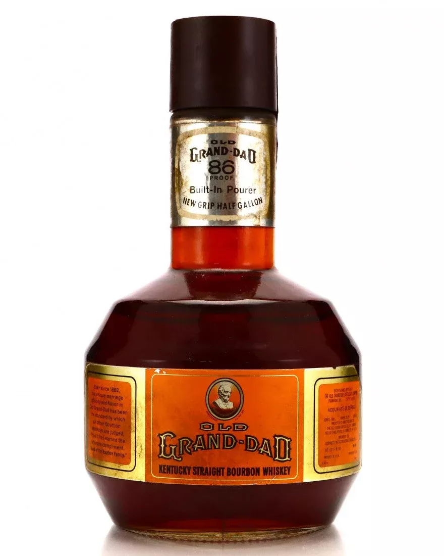 1970 Old Grand Dad Bowling Ball Kentucky Straight Bourbon Whiskey 1.75Lt