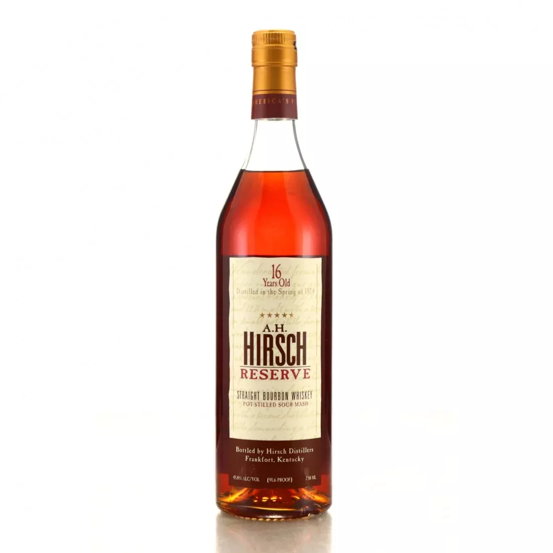 1974 A.H. Hirsch Reserve 16 Year Old Straight Bourbon Whiskey 750ml