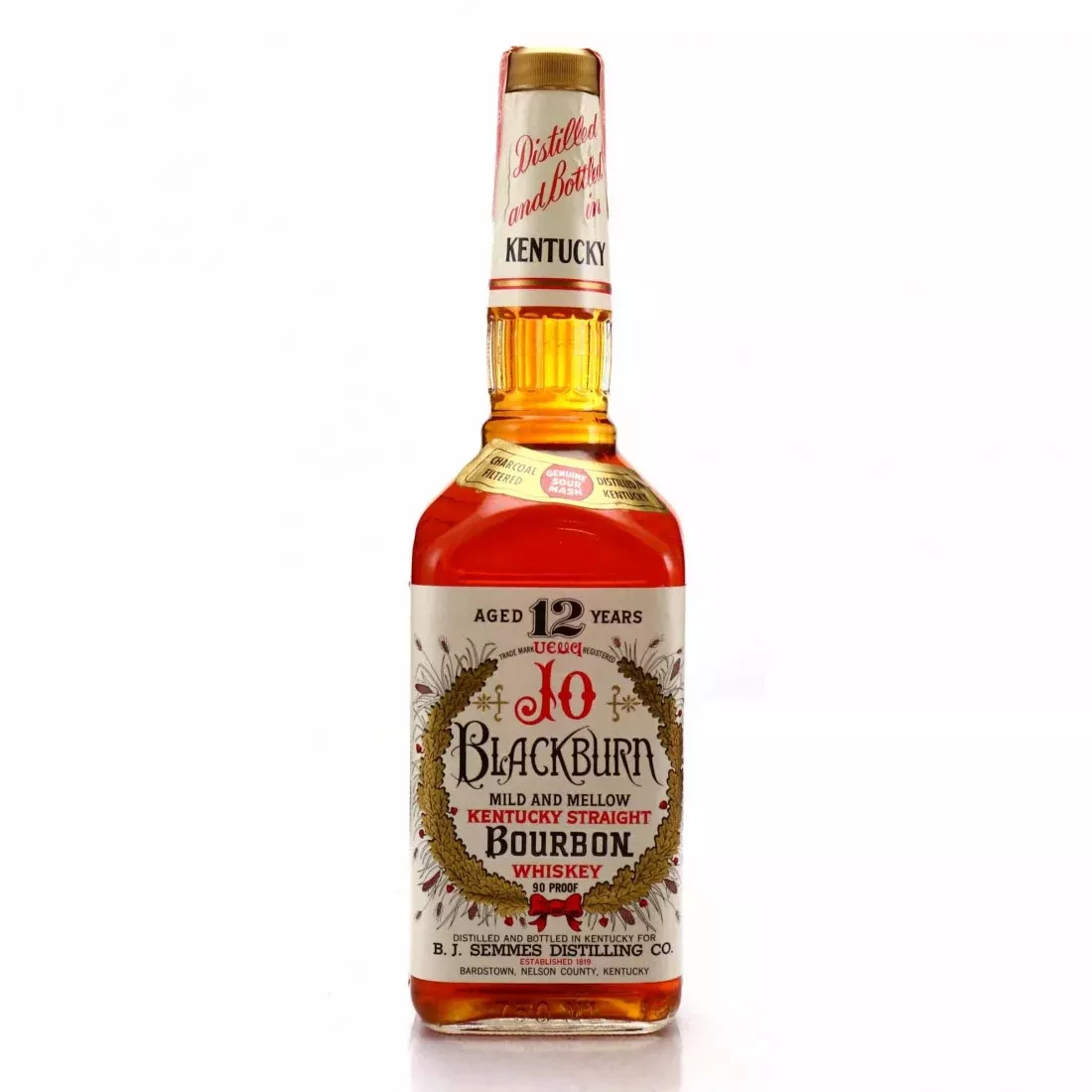 1991 Jo Blackburn 12 Year Old Kentucky Straight Bourbon Whiskey