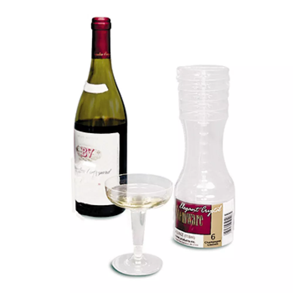 4 oz. Plastic Champagne Glasses - 72 count