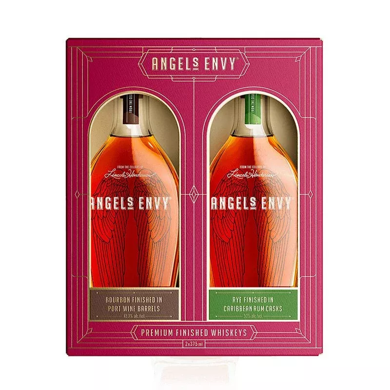 Angels Envy Bourbon and Rye Gift Pack 2/375ml