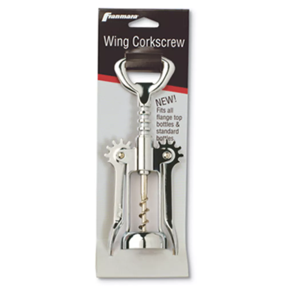 Carded Economy Wing Corkscrews - 12 Count