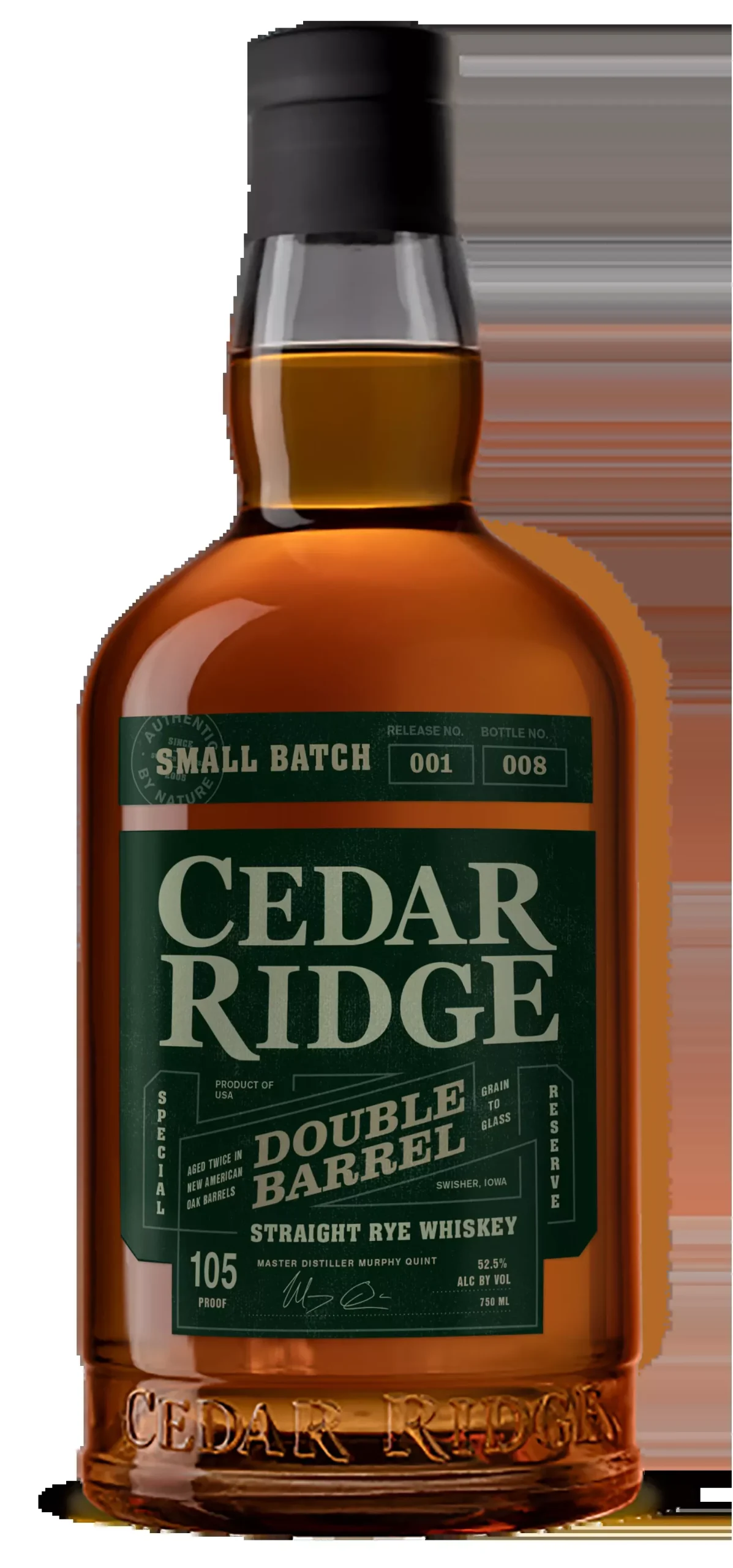 Cedar Ridge Double Barrel Rye Whiskey