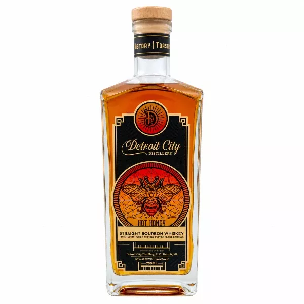 Detroit City Distillery 'Hot Honey' Bourbon Whiskey, Michigan, USA (750ml)