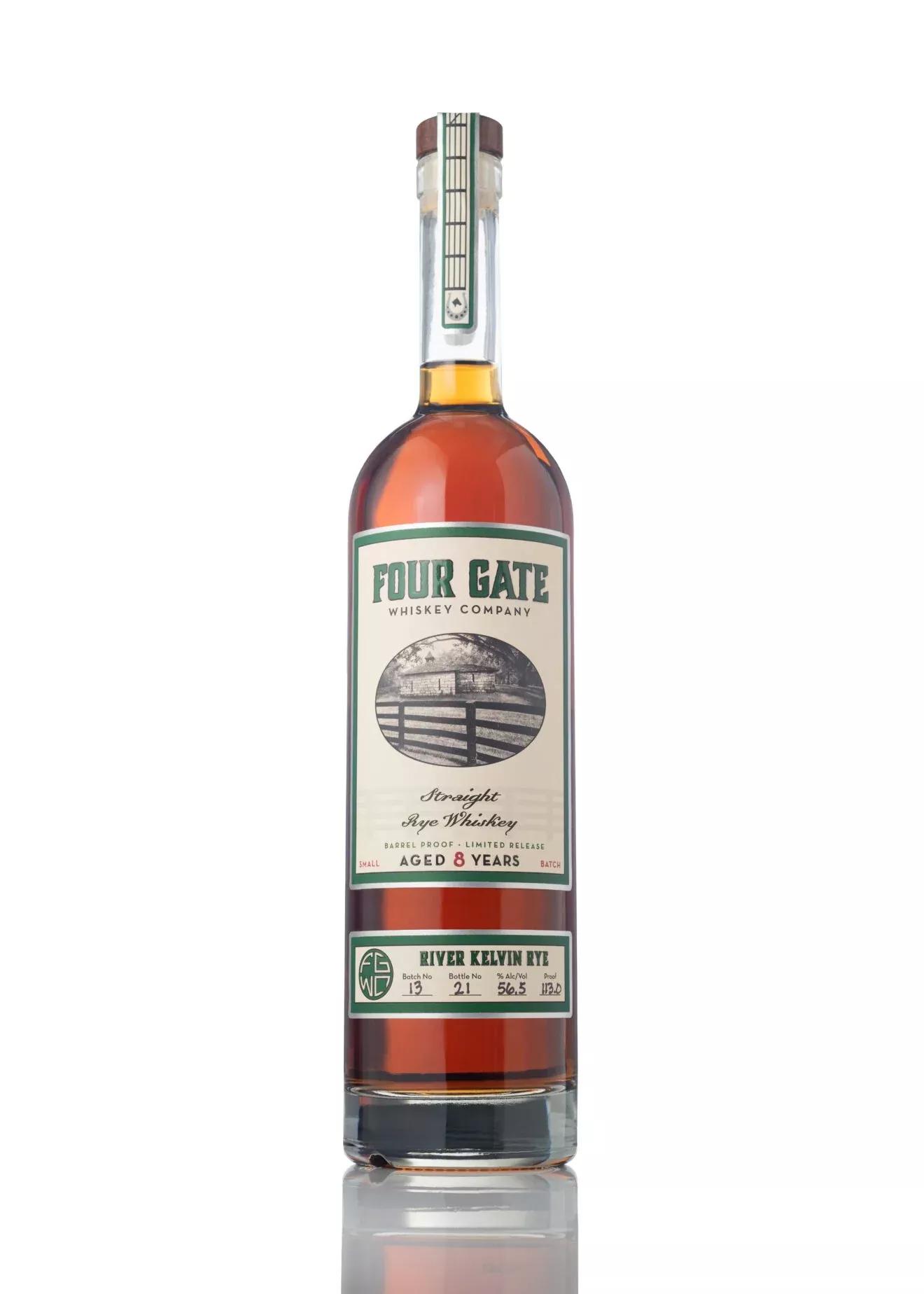 Four Gate River Kelvin 8 Year Old Straight Rye Whiskey 750ml