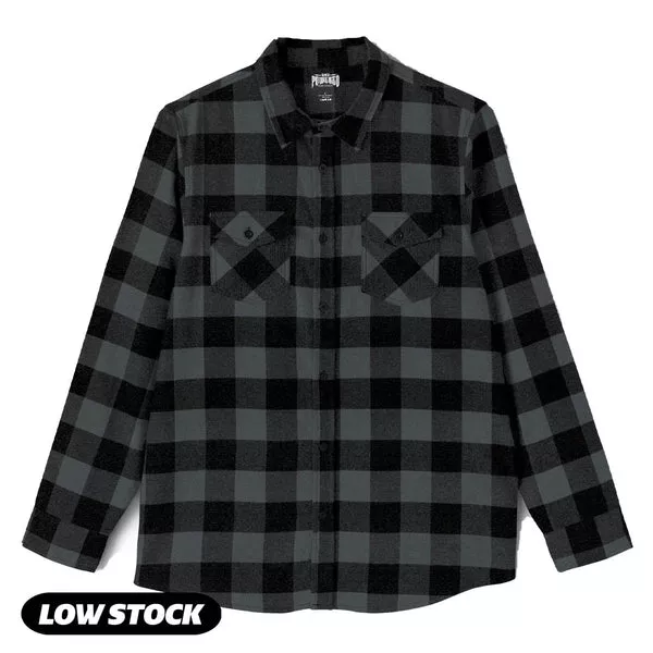 Gas Powered Checkered Flannel - Black