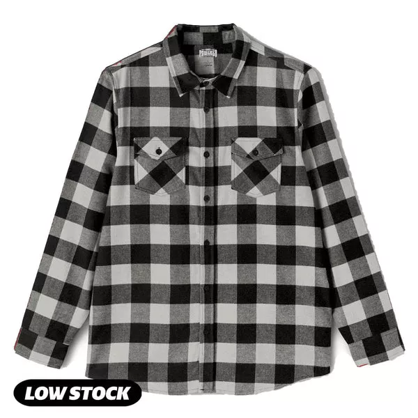Gas Powered Checkered Flannel - Grey