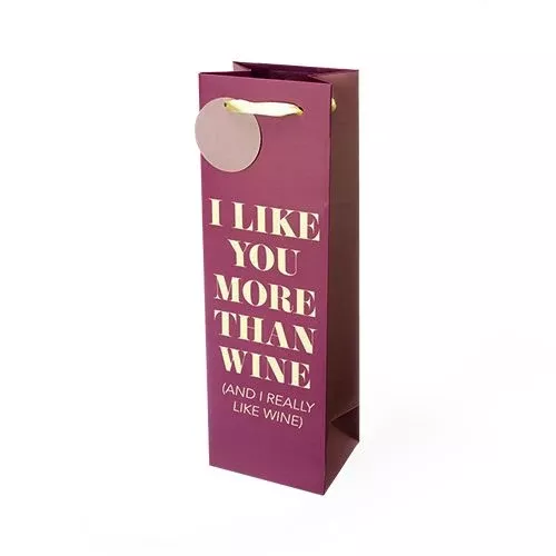 "I Like You More Than Wine" Wine Gift Bag