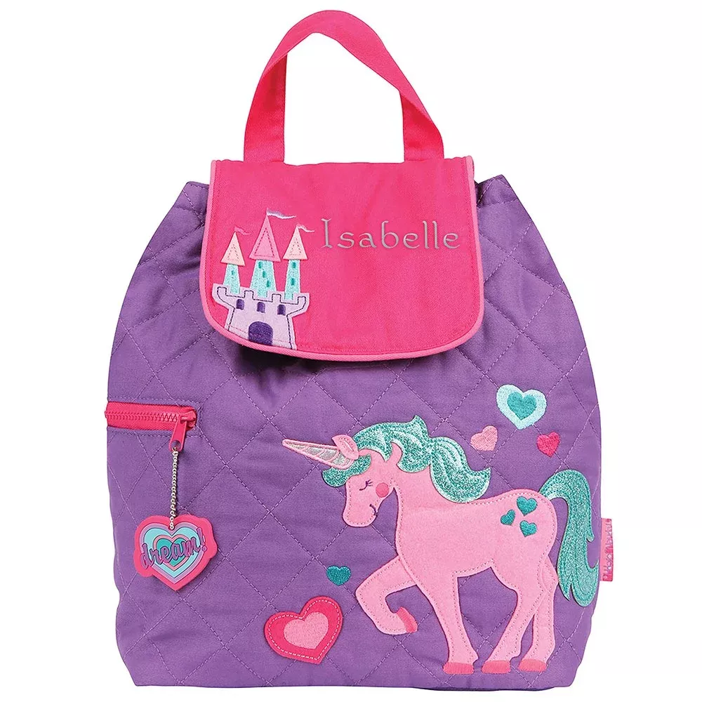 Personalized Quilted Toddler Backpack - Unicorn