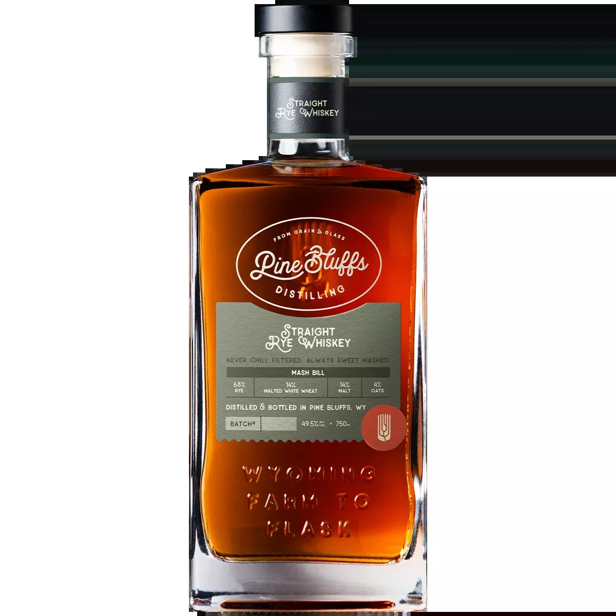 Pine Bluffs Straight Rye Whiskey