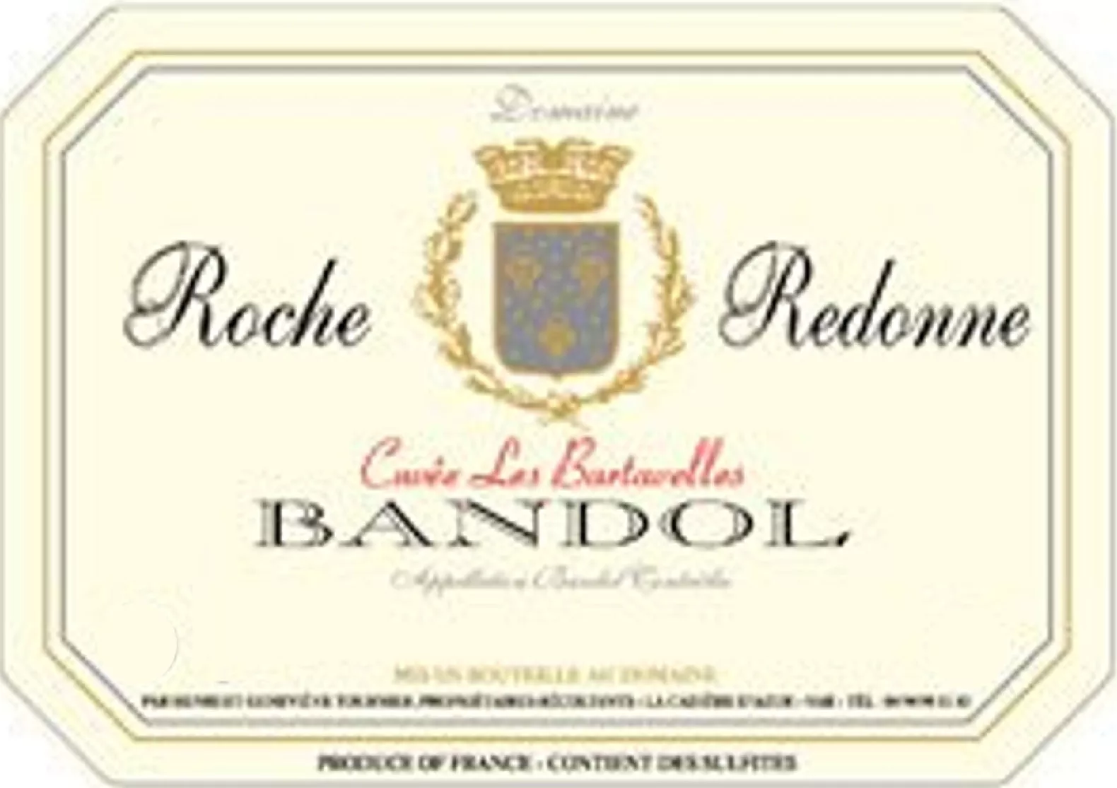 Roche Redonne Bandol Rouge Bartavelles 2019