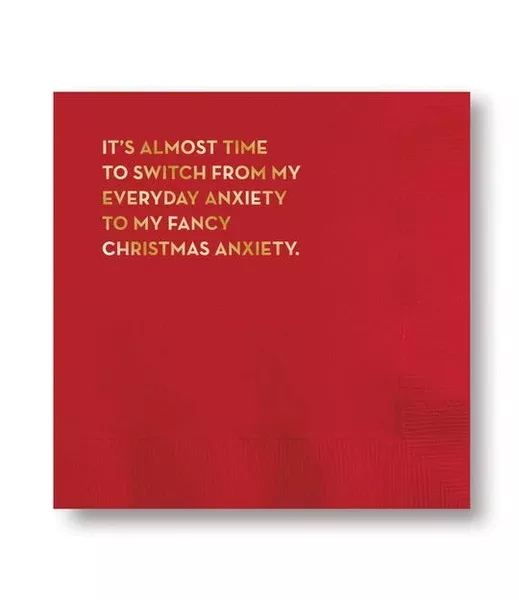 Sapling Press, "Anxiety" Cocktail Napkin