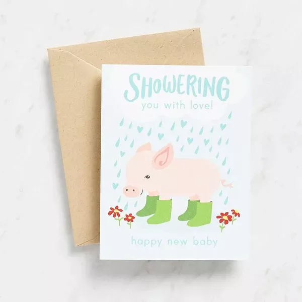Shower Love With New Baby Card
