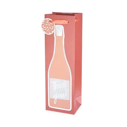 "Thank You" Single Bottle Wine Bag by True