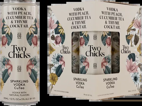Two Chicks Sparkling Vodka Cutea - 4pk Cans