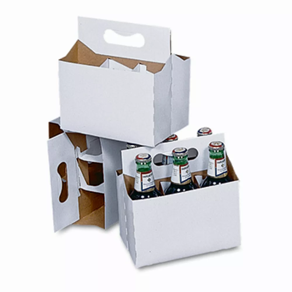 White 6-Pack Bottle Carriers - 140 Count