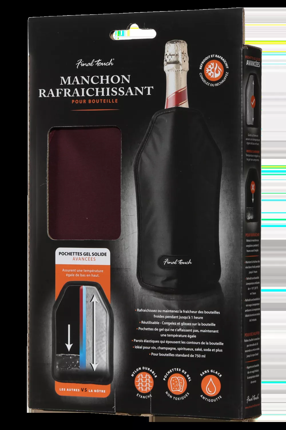 Wine Bottle Sleeve Chiller - Burgundy