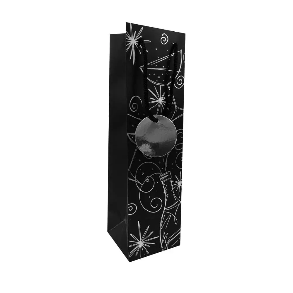 Wine Gift Bag - Foil Embossed - Pack of 12Pcs - VQF Packaging